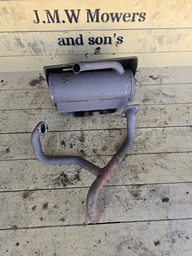 Ride mower lawn - on, exhaust
