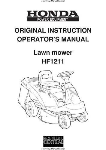 Honda ride mower - honda, hf1211